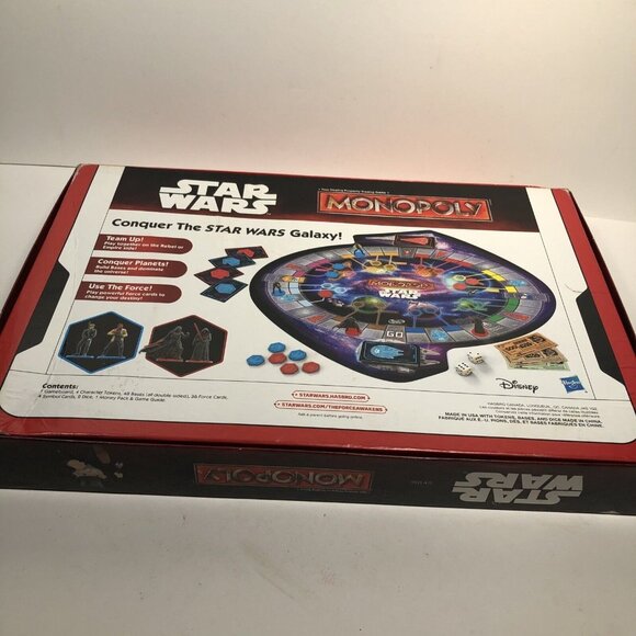 Monopoly Star Wars Edition Board Game Hasbro Gaming  2015 Complete - Picture 2 of 7